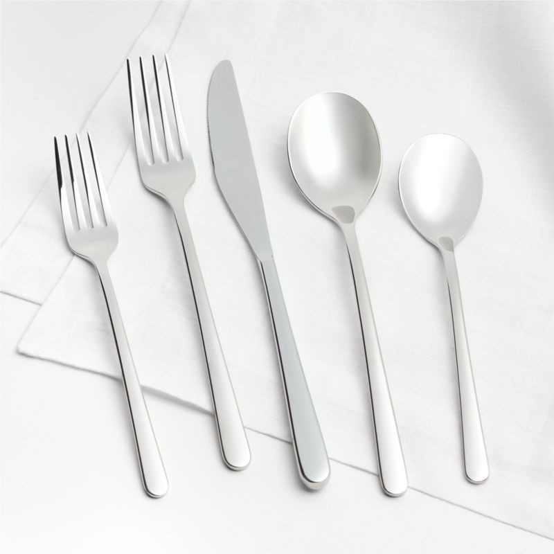 Craft Mirror 5-Piece Flatware Place Setting + Reviews | Crate & Barrel | Crate & Barrel