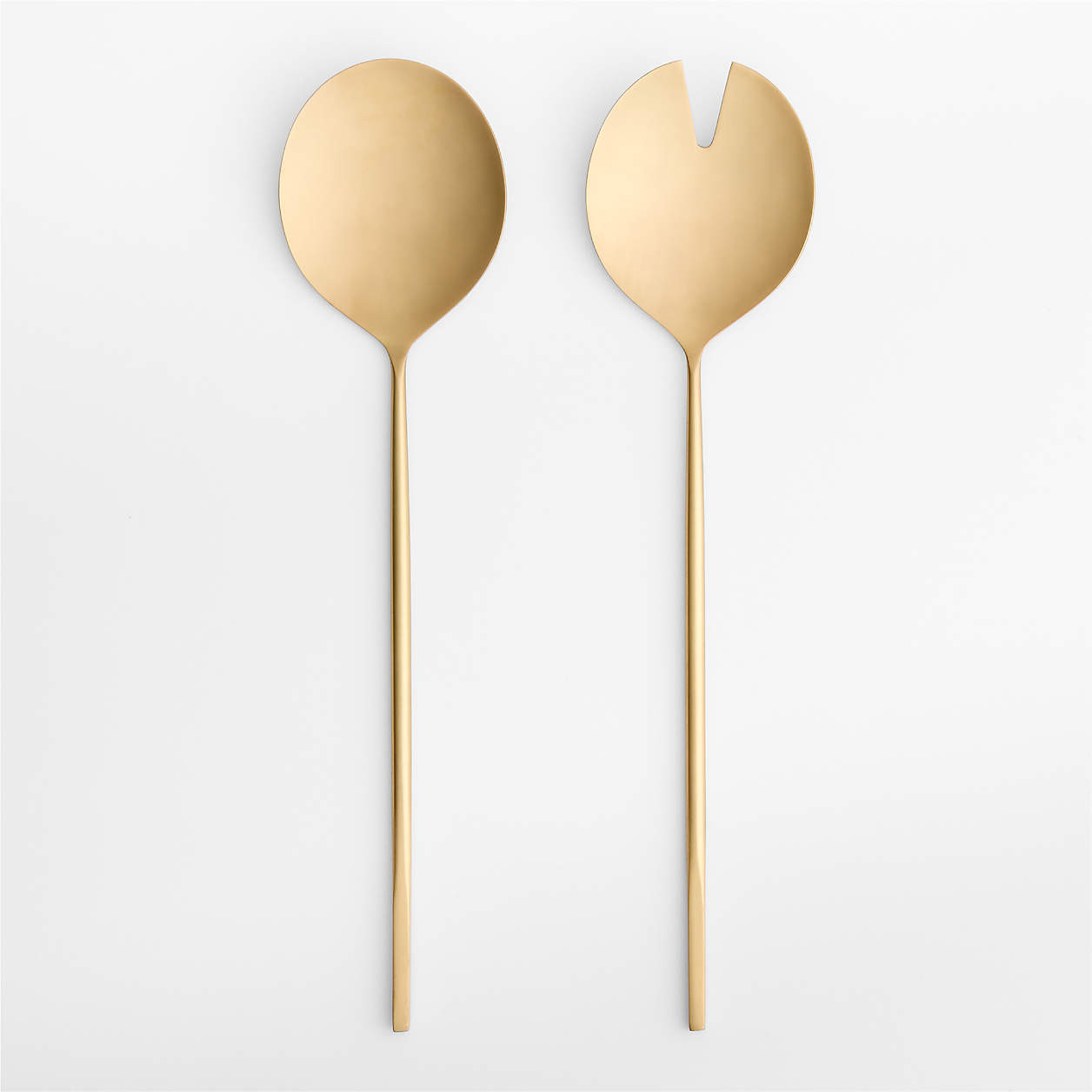 Holiday Gold Serving Utensils, Set of 2 + Reviews | Crate & Barrel | Crate & Barrel