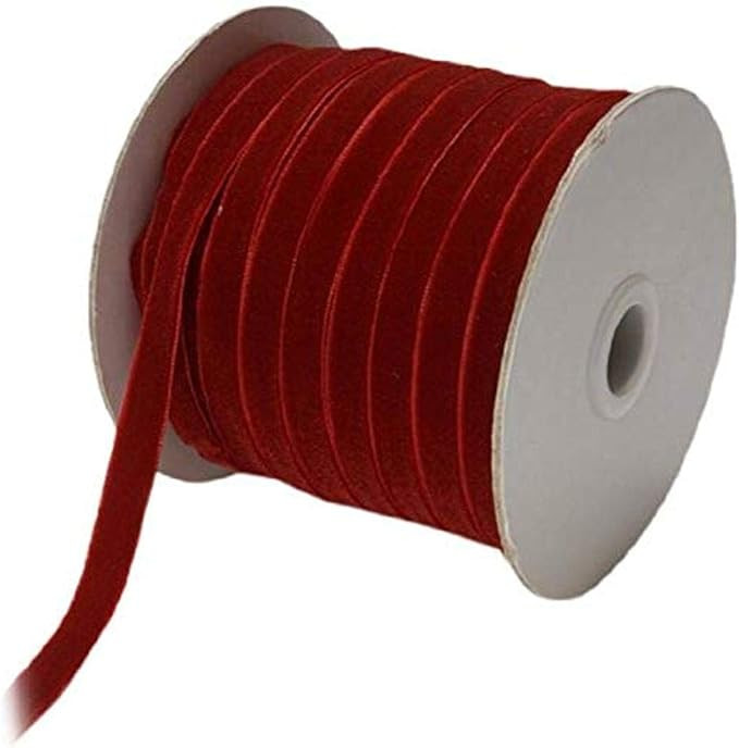 May Arts 3/8-Inch Wide Ribbon, Burgundy Velvet | Amazon (US)