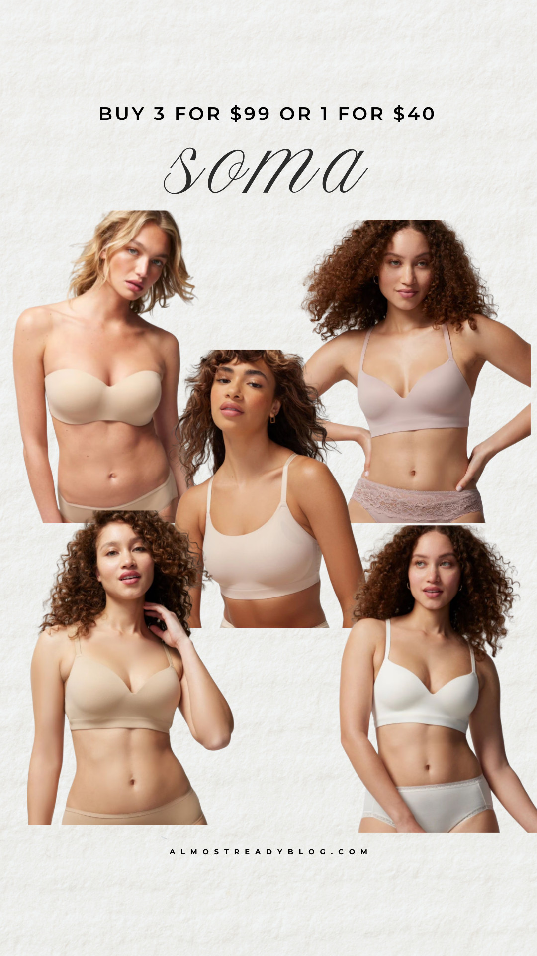 Soma 3 for $99 or 1 for $40 

 

#LTKOver40