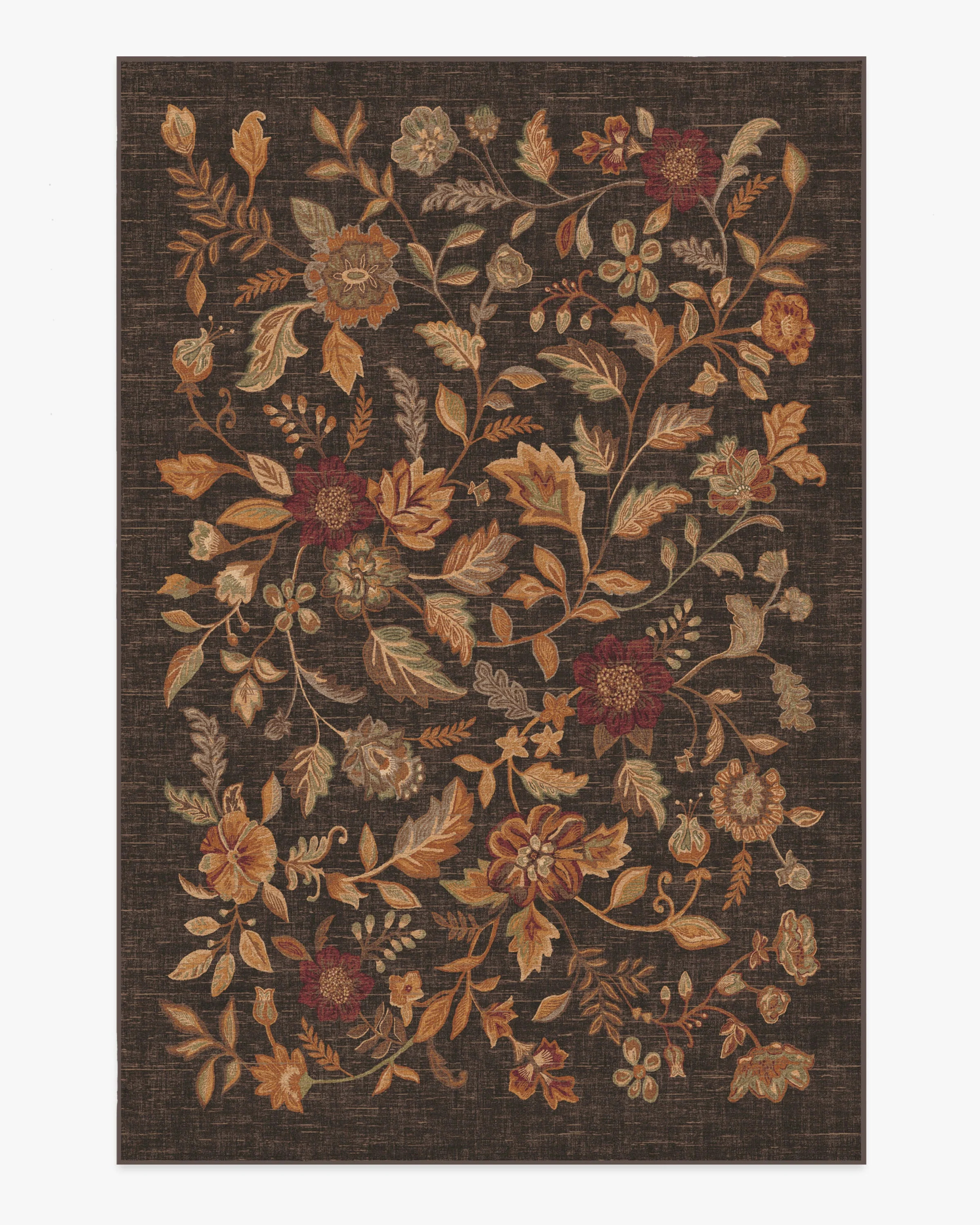 Anonna Dark Wood Tufted Rug | Ruggable