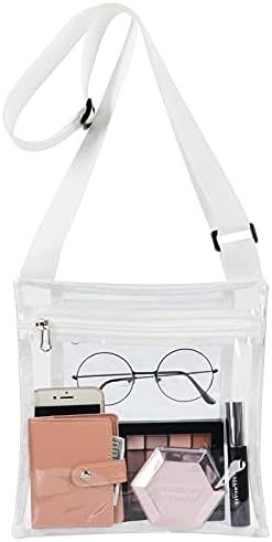 HULISEN Clear Crossbody Purse Bag, Stadium Approved, with Extra Inside Pocket | Amazon (US)