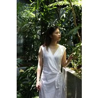 Linen Kimono Wrap Dress, White Color, Designed By Anam | Etsy (US)