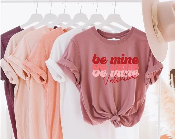 Be mine Valentine shirt- Retro style - Valentine's Shirt - Valentine's Day Shirt - Valentine's Da... | Etsy (US)