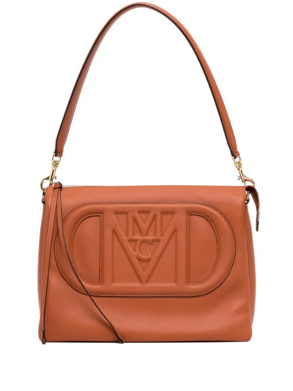 MCM Medium Travia Leather Shoulder Bag | Brown | FARFETCH | Farfetch Global