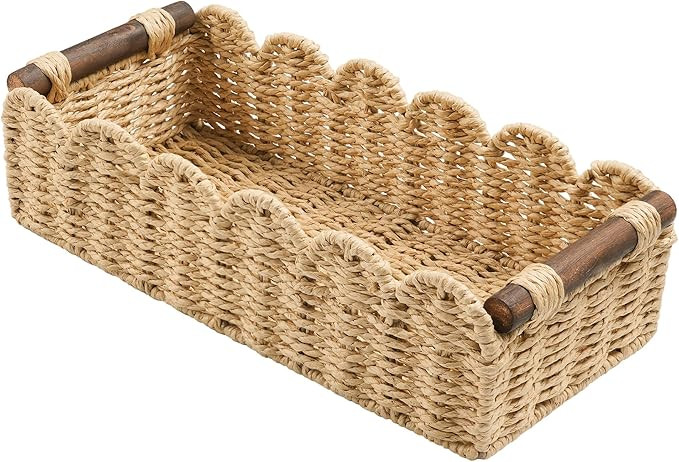 Toilet Paper Storage Basket Bathroom Counter Organizer Wicker Baskets for Organizing Cute Basket ... | Amazon (US)