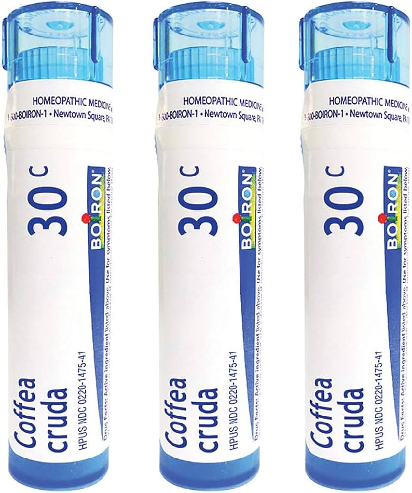 Boiron Coffea Cruda Homeopathic Medicine for Sleeplessness - Pack of 3 (240 Pellets) | Amazon (US)