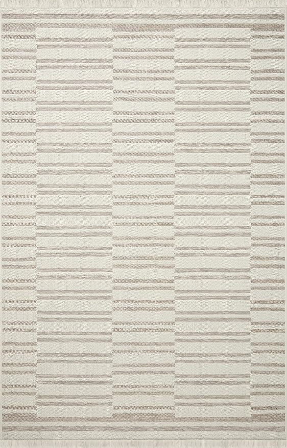 Loloi Amber Lewis Malibu Collection MAB-03 Tan/Ivory 5'-1" x 7'-7" Area Rug | Amazon (US)