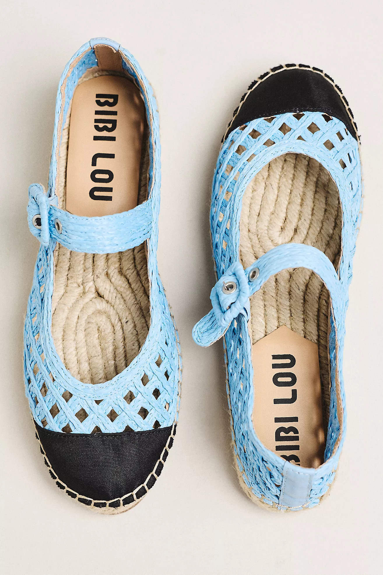 Bibi Lou Raffia Mary Jane Flats | Anthropologie (US)