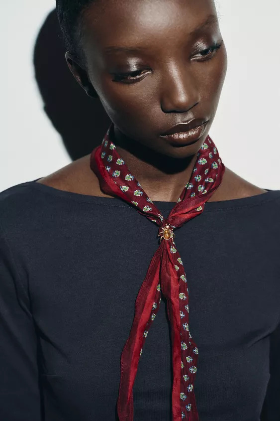 SPIDER PRINTED BANDANA WITH SILK | Zara UK