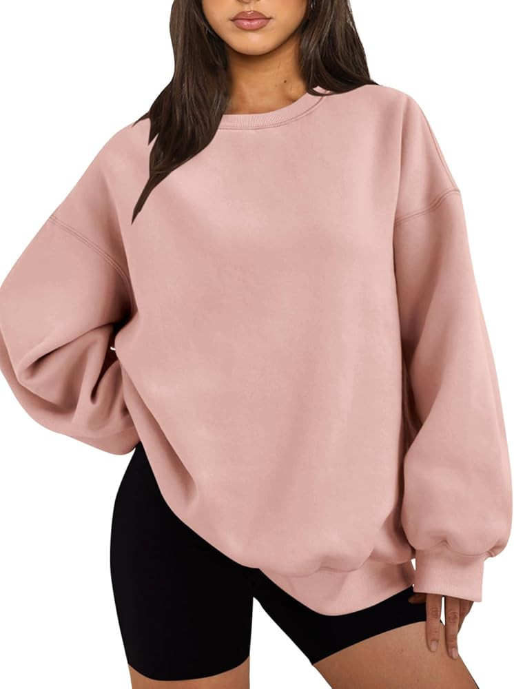 Oversized Sweatshirt for Women Fleece Crewneck Long Sleeve Loose Casual Pullover Top Fall Winter ... | Amazon (US)