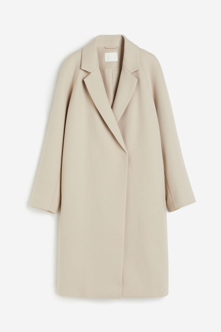 H & M - Zweireihiger Mantel in Midilänge - Beige - Damen | H&M (DE, AT, CH, NL, FI)