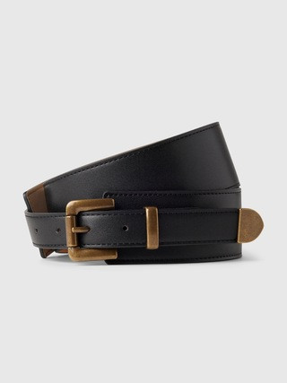 Vegan Leather Wide Belt | Gap (US)