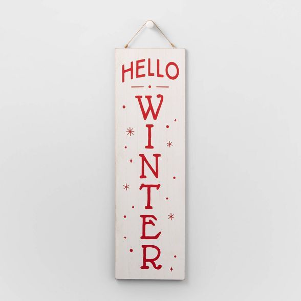 Happy Holidays & Hello Winter Reversible Hanging Sign - Wondershop™ | Target