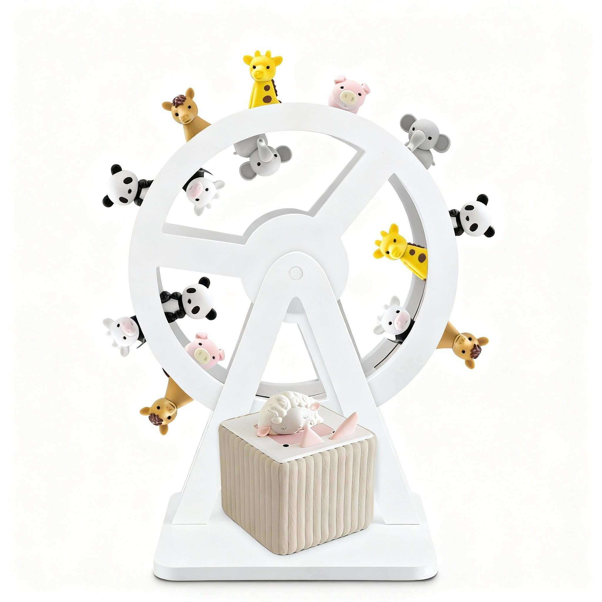 Pinkunn Ferris Wheel Shelf Compatible with Tonies 360° Magnetic Floating Shelves Wooden Magnetic... | Amazon (US)