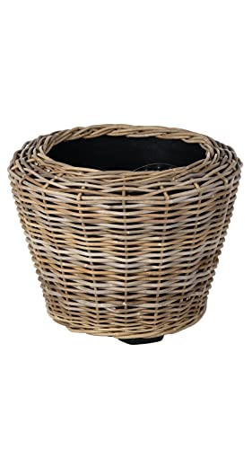 Rattan Kobo Indoor Outdoor Planter Basket with Plastic Pot X Large 12 Gallon Soil Capacity | Amazon (US)