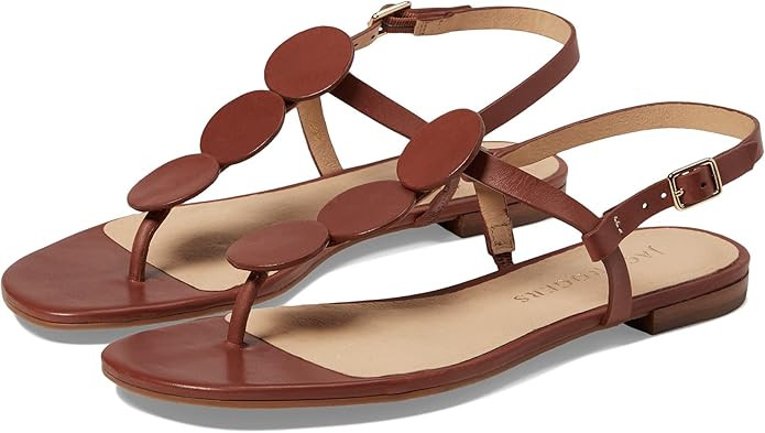 Jack Rogers Worth Flat Sandal for Women - Leather Upper, Adjustable Ankle Strap with Buckle Closu... | Amazon (US)
