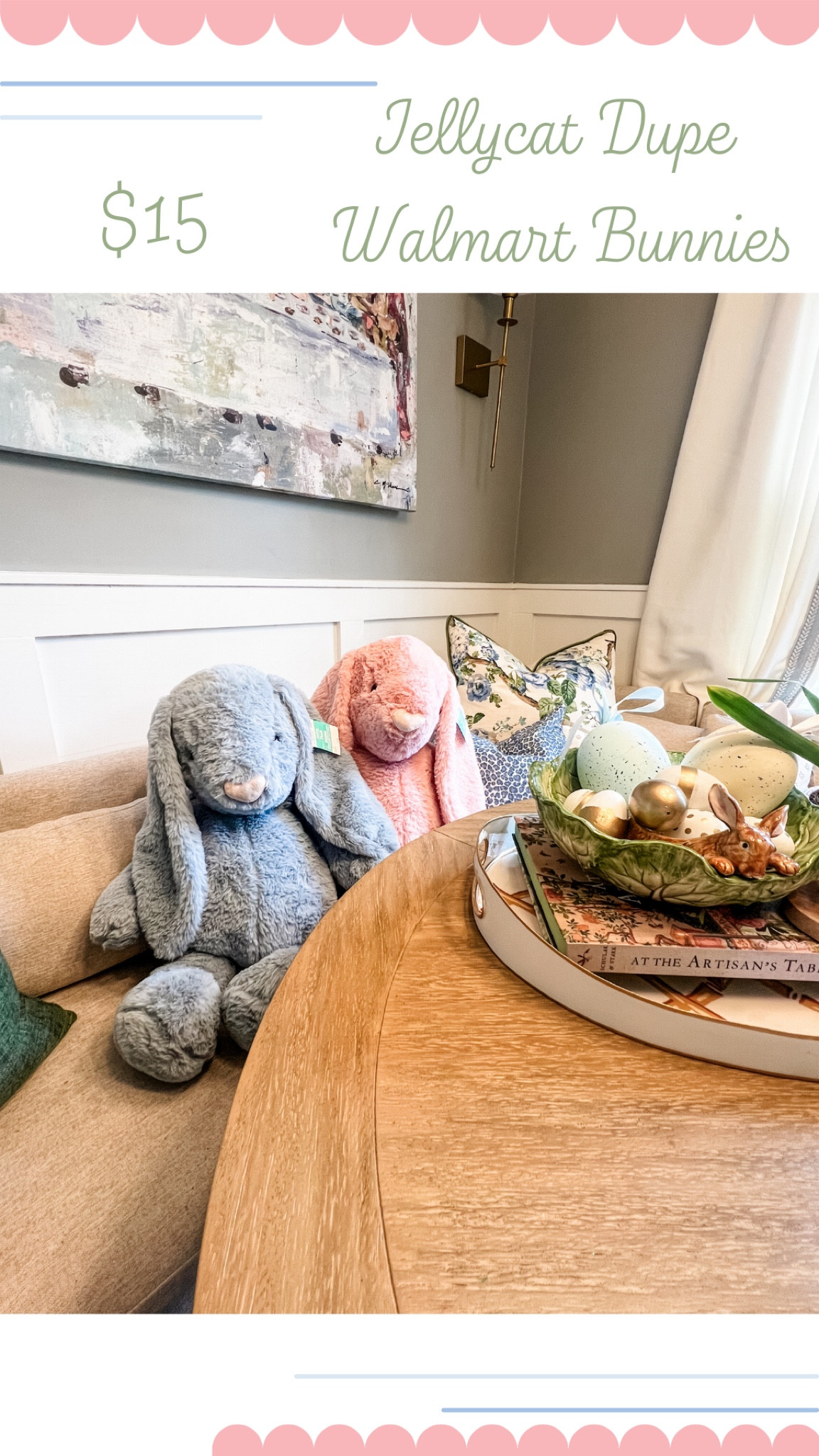 Dupe Bunnies at Walmart! These are HUGE for only $15! So so cute for Easter…I’m usually not a fan of stuffed animals 🤣 but these are amazing! 
.
.
Tripp now has ANOTHER “blue bunny” to cheer him on! And we couldn’t leave sissy out…so cute! Keep checking to see if they are in stock - the website keeps changing! 
.
.
#easterbasket #easterideas #kidseaster #eastergifts


#LTKSeasonal #LTKsalealert #LTKkids