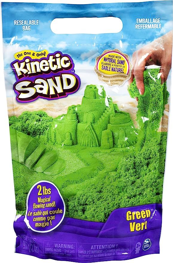 Kinetic Sand The Original Moldable Sensory Play Sand, Green, 2 Lb | Amazon (US)