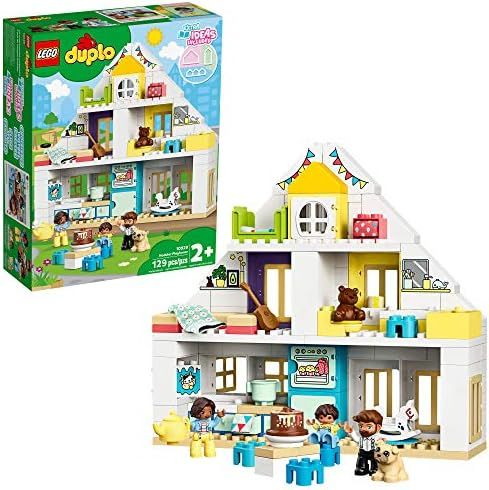 LEGO DUPLO Town Modular Playhouse 10929 Dollhouse with Furniture and a Family, Great Educational Toy | Amazon (US)