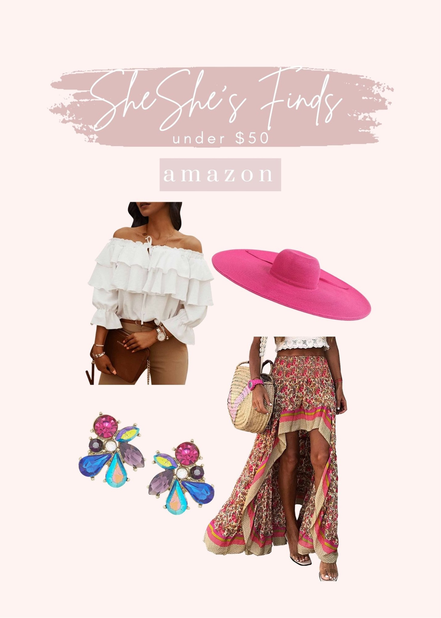 @Amazon finds I wear a size medium in most brands from Amazonn That is about a size 6/8
#skirt #offtheshoulder #summerhat #floralskirt 

#LTKFind #LTKSeasonal #LTKunder50