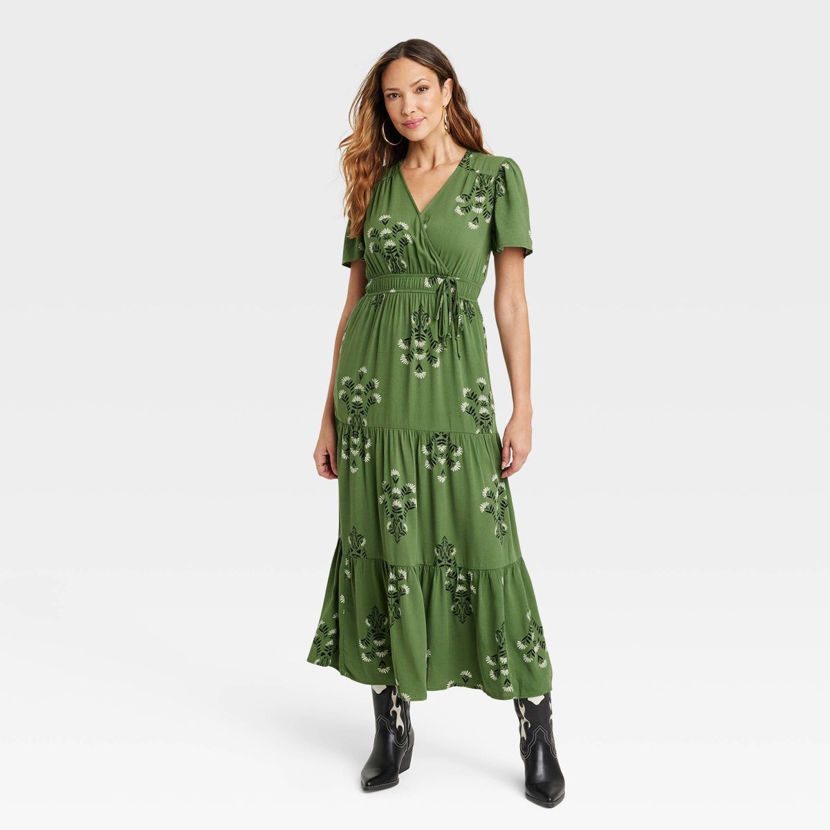 Women's Short Sleeve A-Line Maxi Dress - Knox Rose™ | Target