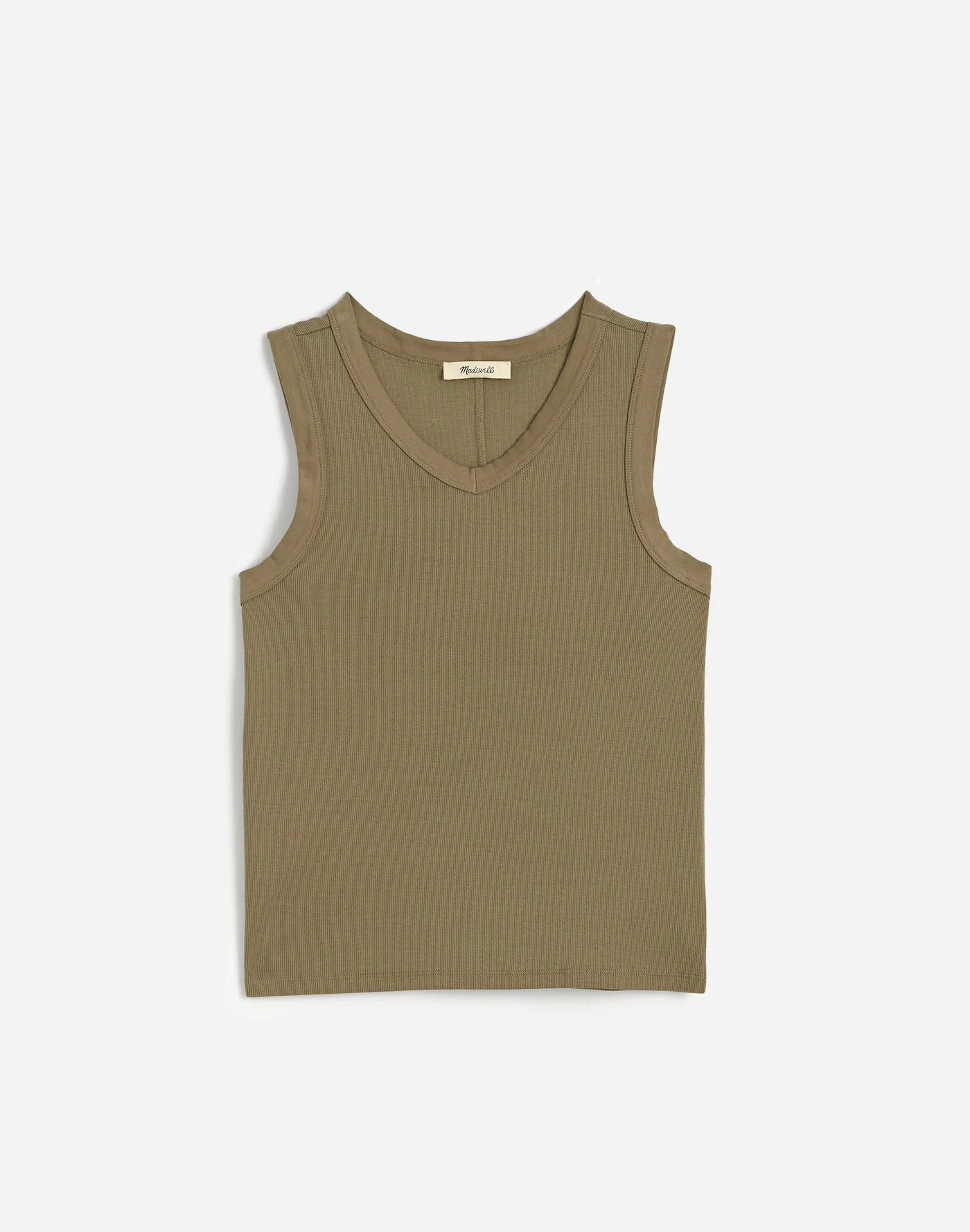 (Re)generative Cotton Ribbed High V-Neck Tank | Madewell