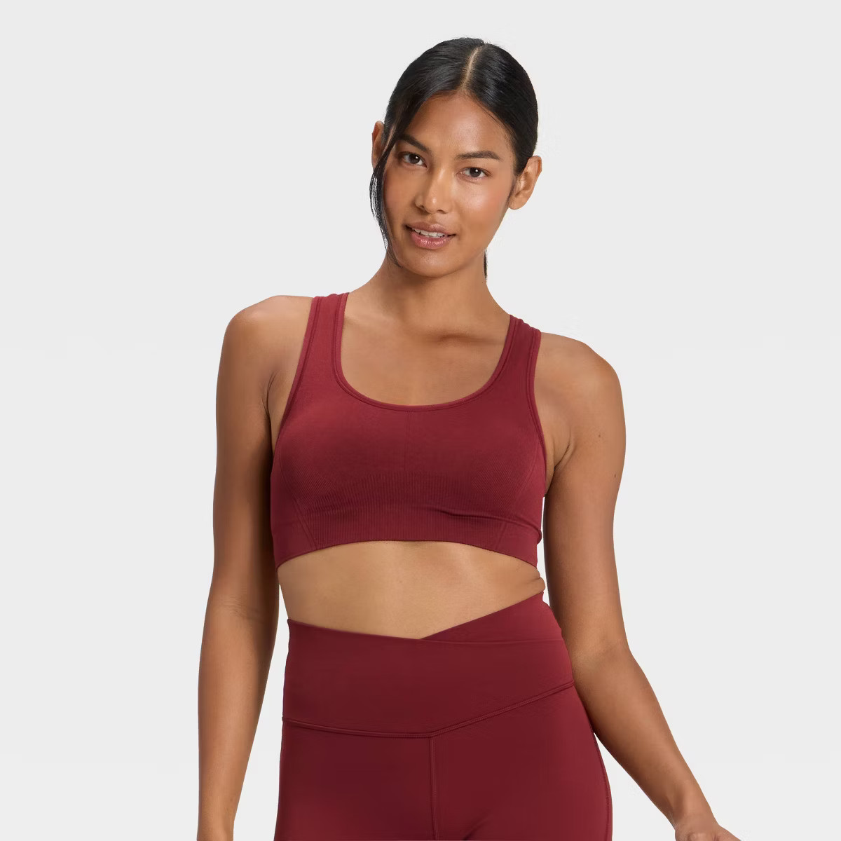 Women's Seamless Medium Support Racerback Sports Bra - All In Motion™ | Target