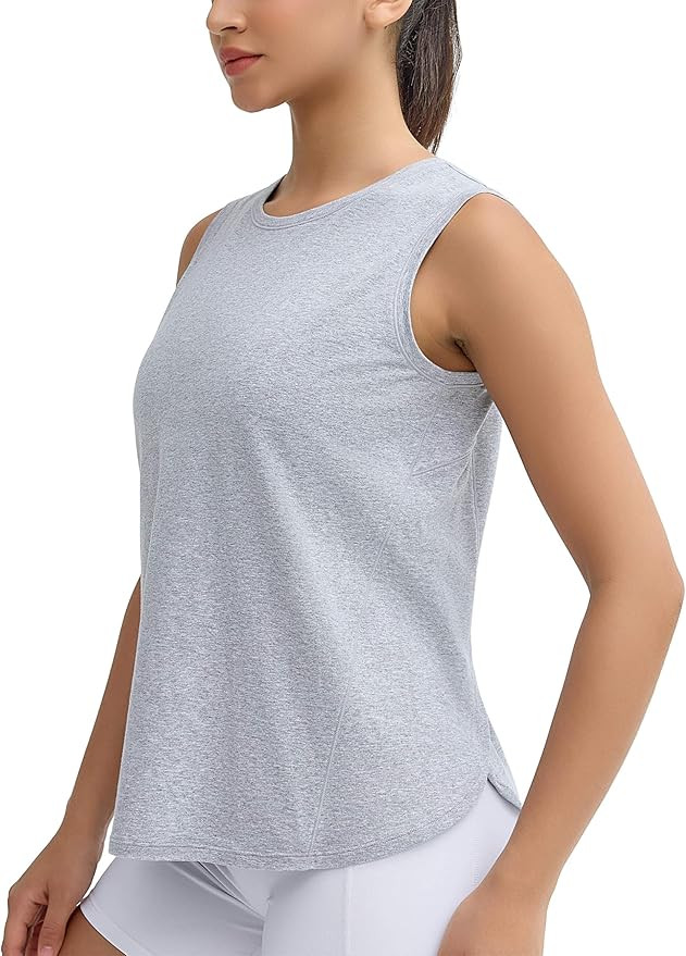 THE GYM PEOPLE Women's Workout Tank Tops Loose Fit Sleeveless Breathable Yoga Shirts with Side Sl... | Amazon (US)