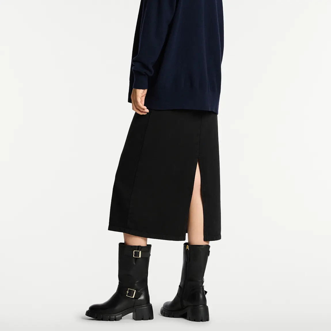 Women's Black City Bike Heeled Tall Boots | BrandAlley