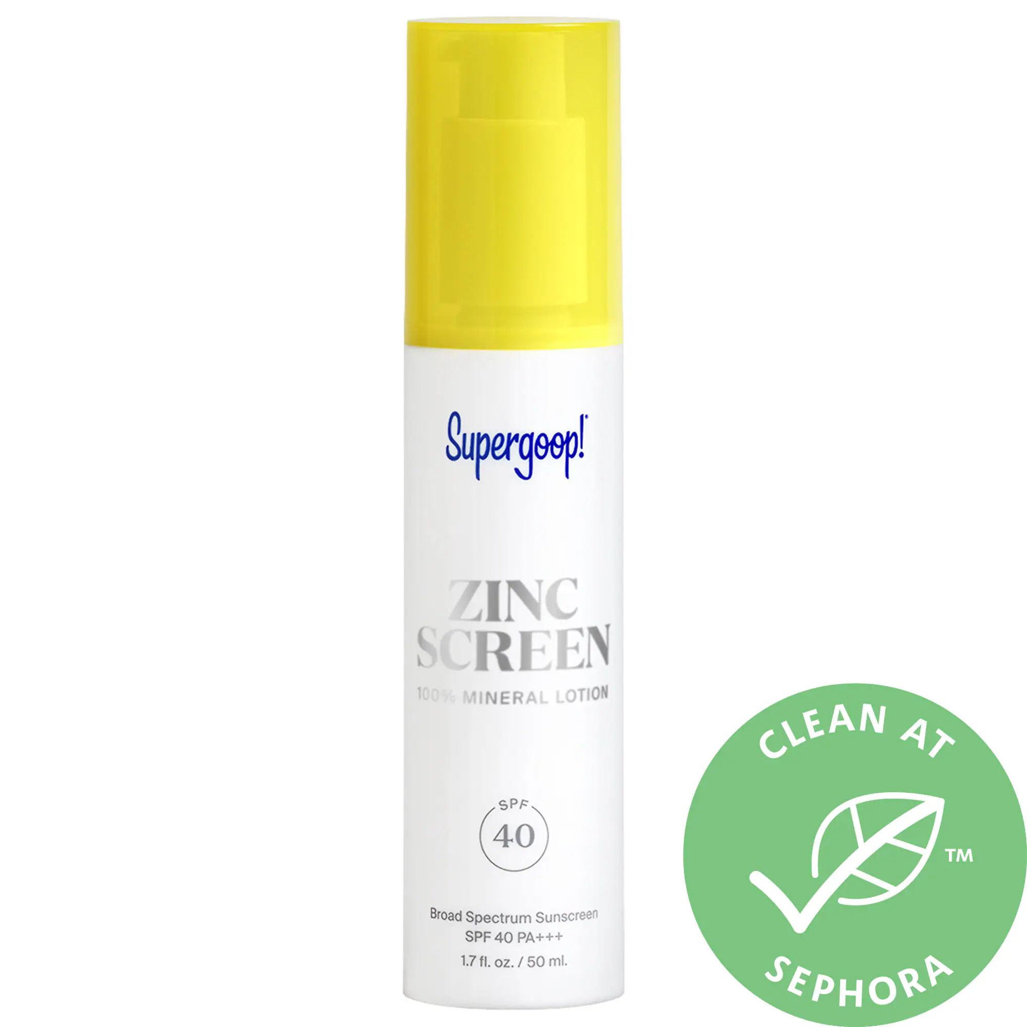 Supergoop! Zincscreen 100% Mineral Lotion SPF 40 PA+++ 1.7 oz/ 50 mL | Sephora (US)
