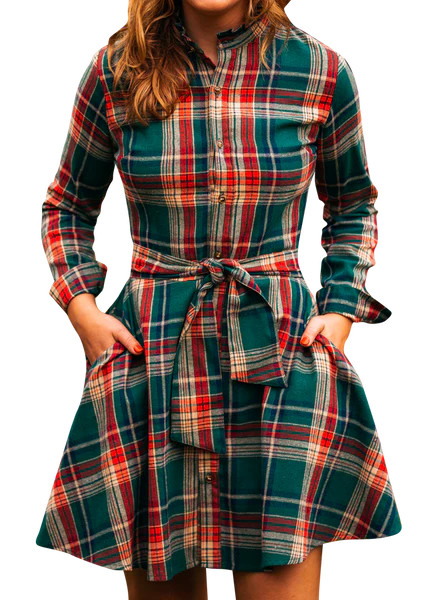 Woodstock Trail Flannel Dress | Kiel James Patrick