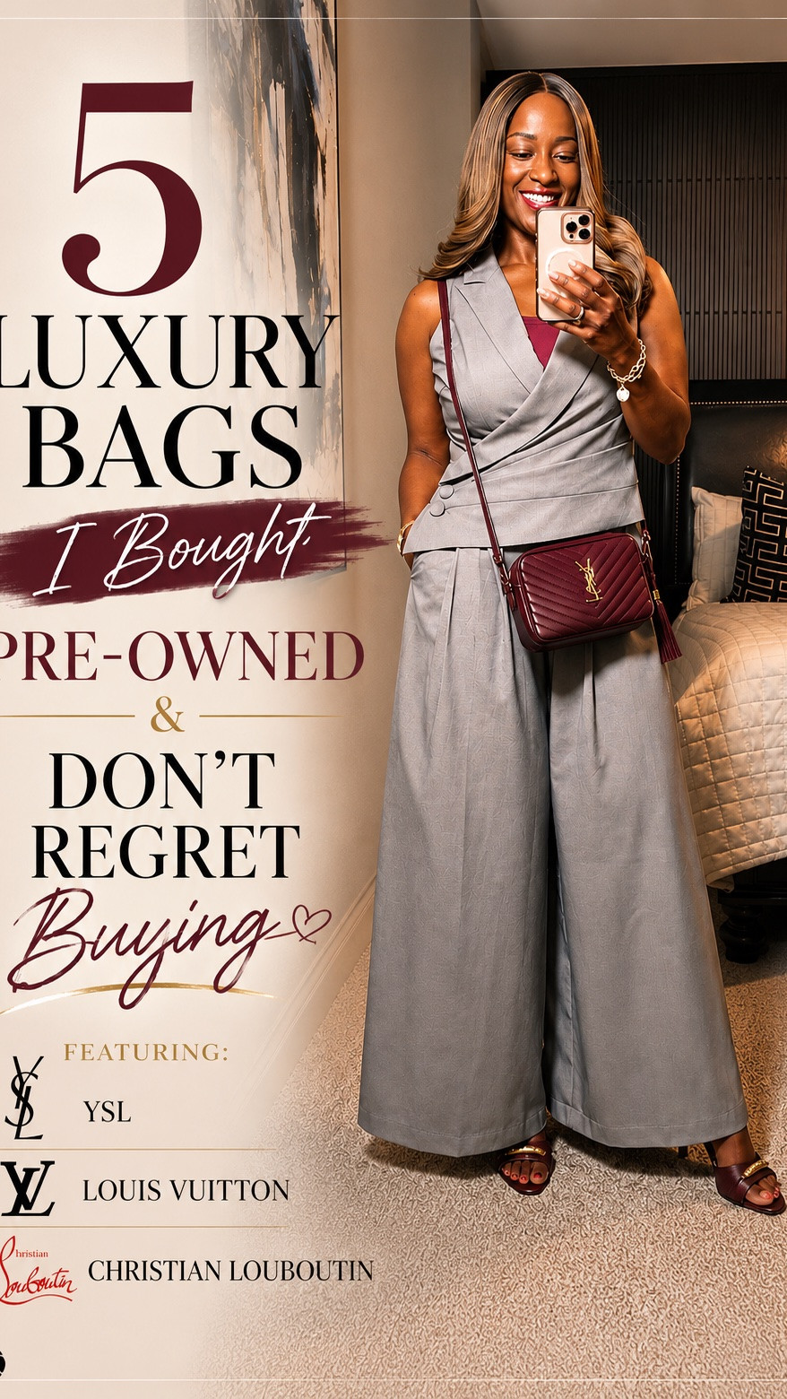 Luxury doesn’t have to come brand new. ✨

Shopping pre-owned luxury is one of my favorite ways to build a timeless collection while being mindful of my budget and the environment.

✔️ Extends the life of beautifully crafted pieces
✔️ Reduces waste and supports sustainable fashion
✔️ Access to iconic styles that may no longer be available in stores
✔️ Better value and lower depreciation than buying new
✔️ Lets you enjoy luxury without paying full retail

From YSL to Louis Vuitton and Christian Louboutin, these are the pieces I bought pre-owned and don’t regret for a second. Because true style isn’t about when it was purchased—it’s about how you wear it.

What’s your favorite pre-loved luxury find? 👜✨

#SustainableLuxury #PreLovedLuxury #LuxuryOnABudget #LuxuryFashion #YSL #LouisVuitton #ChristianLouboutin #DesignerBags #LuxuryLifestyle #ShopPreLoved #FashionSustainably

#LTKootd #LTKMidsize #LTKWorkwear