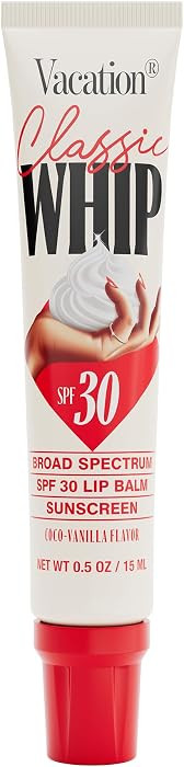 Vacation Classic Whip SPF 30 Lip Balm Sunscreen \u2014 Hydrating Lip Balm with Hyaluronic Acid, P... | Amazon (US)