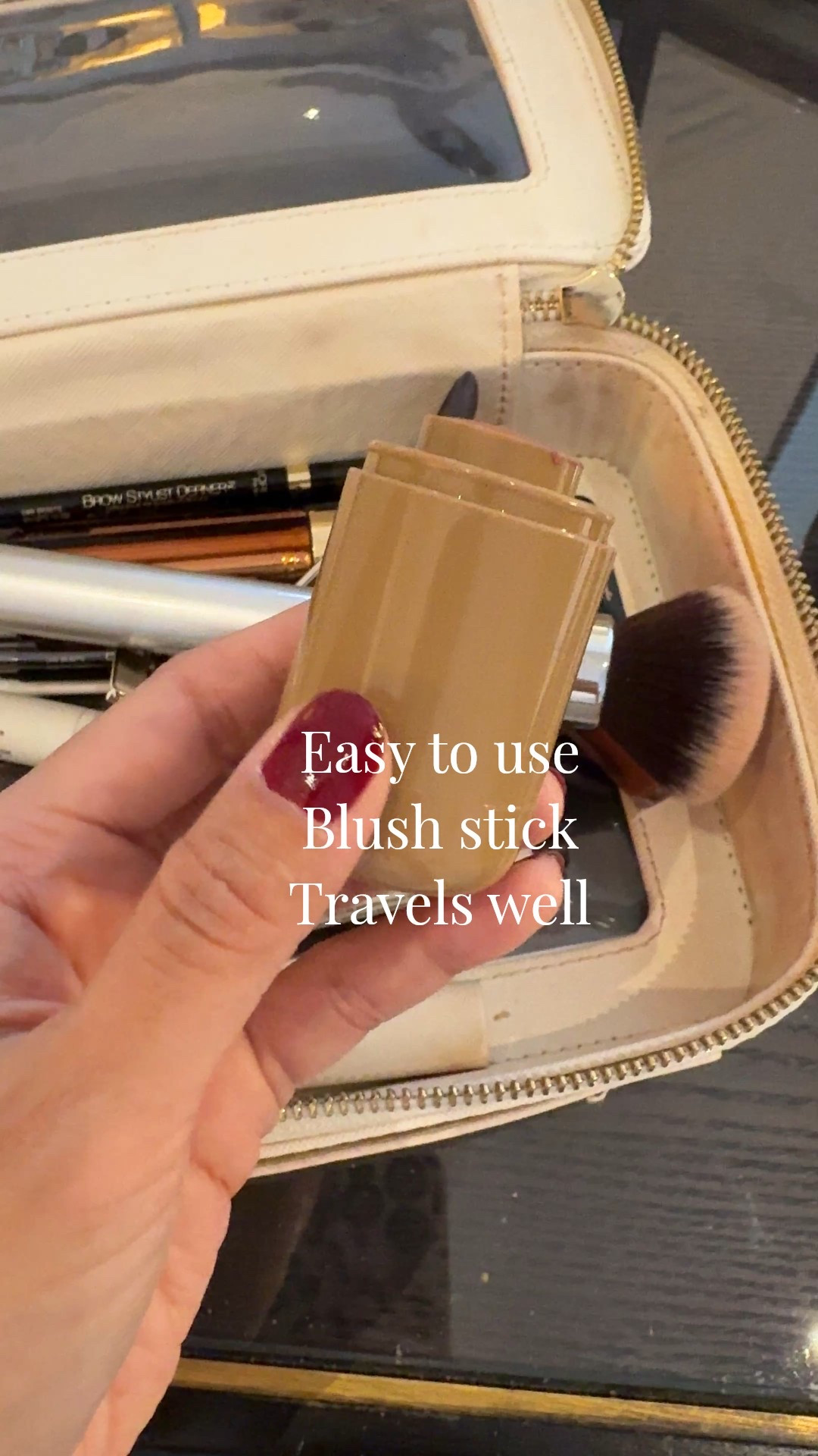 Travel style. Makeup essentials in my travel bag. Quick makeup routine  
- Clear makeup bag is great for travel for its size, durability, and easy to see what you have in it. I also have the bigger size and keep them on my bathroom counter since they look pretty too. 
- Cushion foundation is a great clean-er option Kbeauty product. Won’t crack or spill during travel. Easy to use pat on formula that leaves a dewy finish. 
- Brow pencil and brow gel are a must for me.  I always keep a backpack brow pencil in my bag too. 
- Clean beauty mascara that has been my all around favorite for years. I just got it in the dark brown color and love that shade for daytime no makeup look. 
- Blush stick is another easy to travel beauty product because it won’t spill or crack. My shades are  tan line or toasted teddy. 
- Lip oil that has color like a lip gloss. I layer over lipstick for more impact. These clean formulas have also been my go to for years. My newest color additions are lipstick in ginger peach shade  and lip oil in biarritz. 


#LTKOver40 #LTKBeauty #LTKTravel