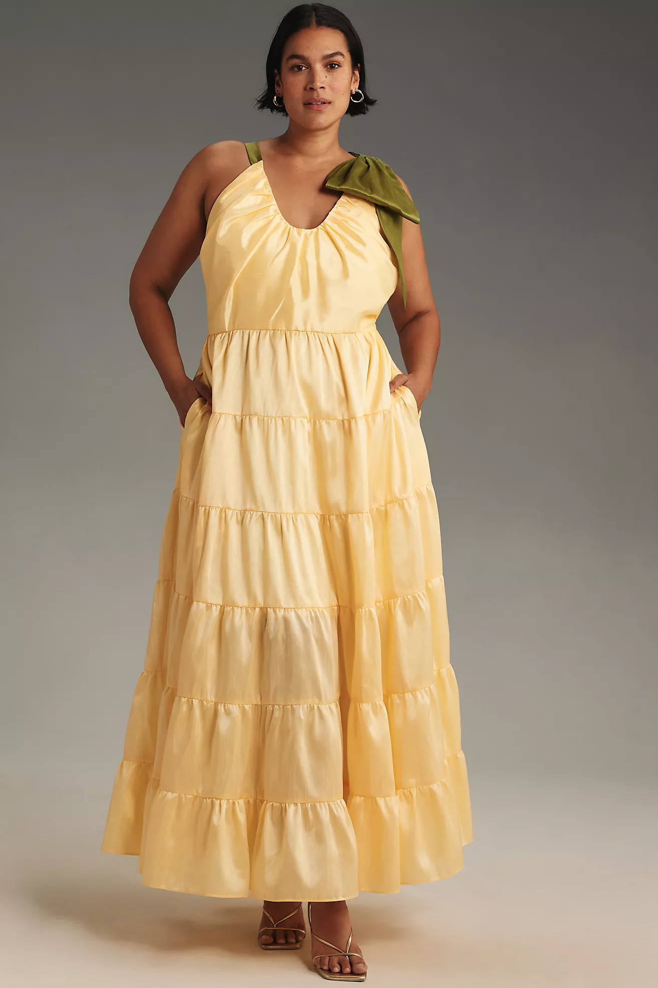 Hutch Scoop-Neck Tiered Maxi Dress | Anthropologie (US)