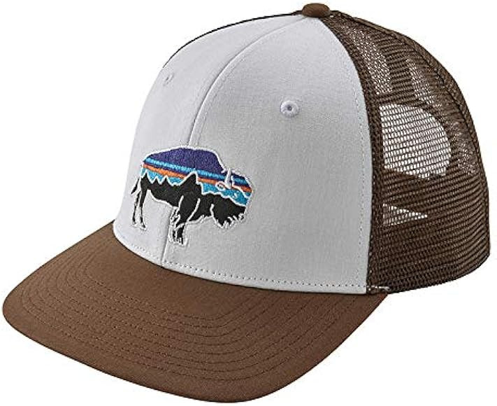Fitz Roy Bison Mid Crown Trucker Hat White Timber Brown | Amazon (US)