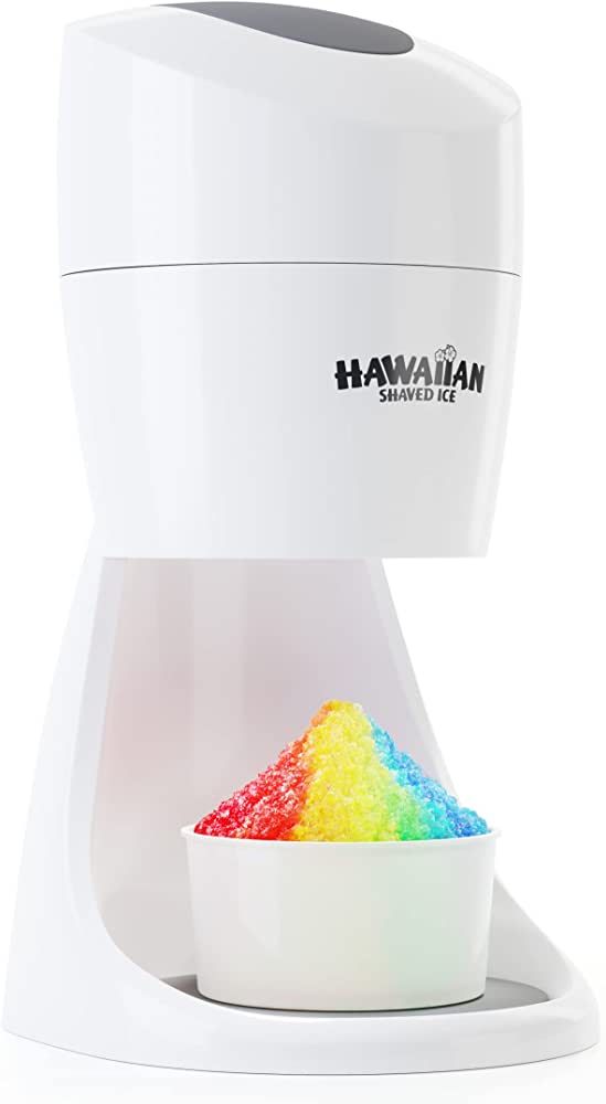 Hawaiian Shaved Ice S900A Snow Cone and Shaved Ice Machine with 2 Reusable Plastic Ice Mold Cups,... | Amazon (US)