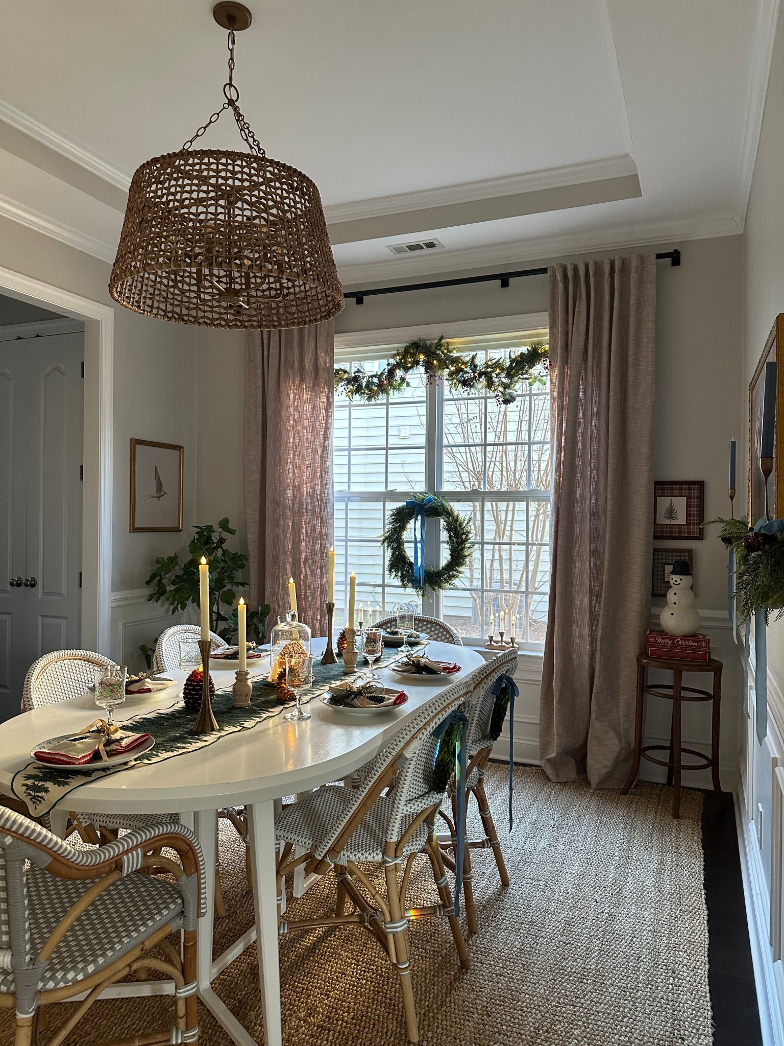 My holiday dining room—warm lights, vintage touches, and little details that make this space feel magical. I pulled together pinecone candles, soft taper lights, tiny wreaths on each chair, and my favorite cloche moment to create a cozy, cottage–Christmas table. Everything is linked so you can recreate the look piece by piece. 🤍🎄

Christmas dining room decor, holiday table ideas, tablescape inspiration, Christmas wreath decor, holiday hosting essentials, cozy Christmas home, cottage Christmas decor, pinecone candles, Christmas table runner, holiday centerpiece ideas, gingerbread house decor, small wreaths for chairs, Christmas cloche display, winter tablescape



#LTKHoliday #LTKHome #LTKSeasonal #HolidayDecor #ChristmasTable #TablescapeInspo #ChristmasHome #ChristmasDiningRoom #HolidayHosting #HomeDecorInspo #CottageDecor #CozyHomeStyle #thanksgiving #thanksgivingtablescape 


#LTKHome #LTKSeasonal #LTKHoliday