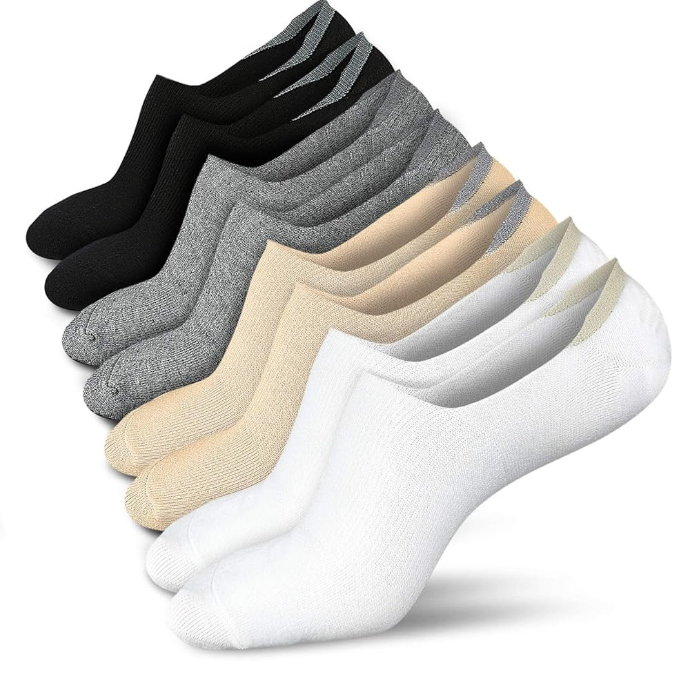 wernies No Show Socks Women Low Socks Non Slip Flat Boat Line 4/8 Pairs | Amazon (US)