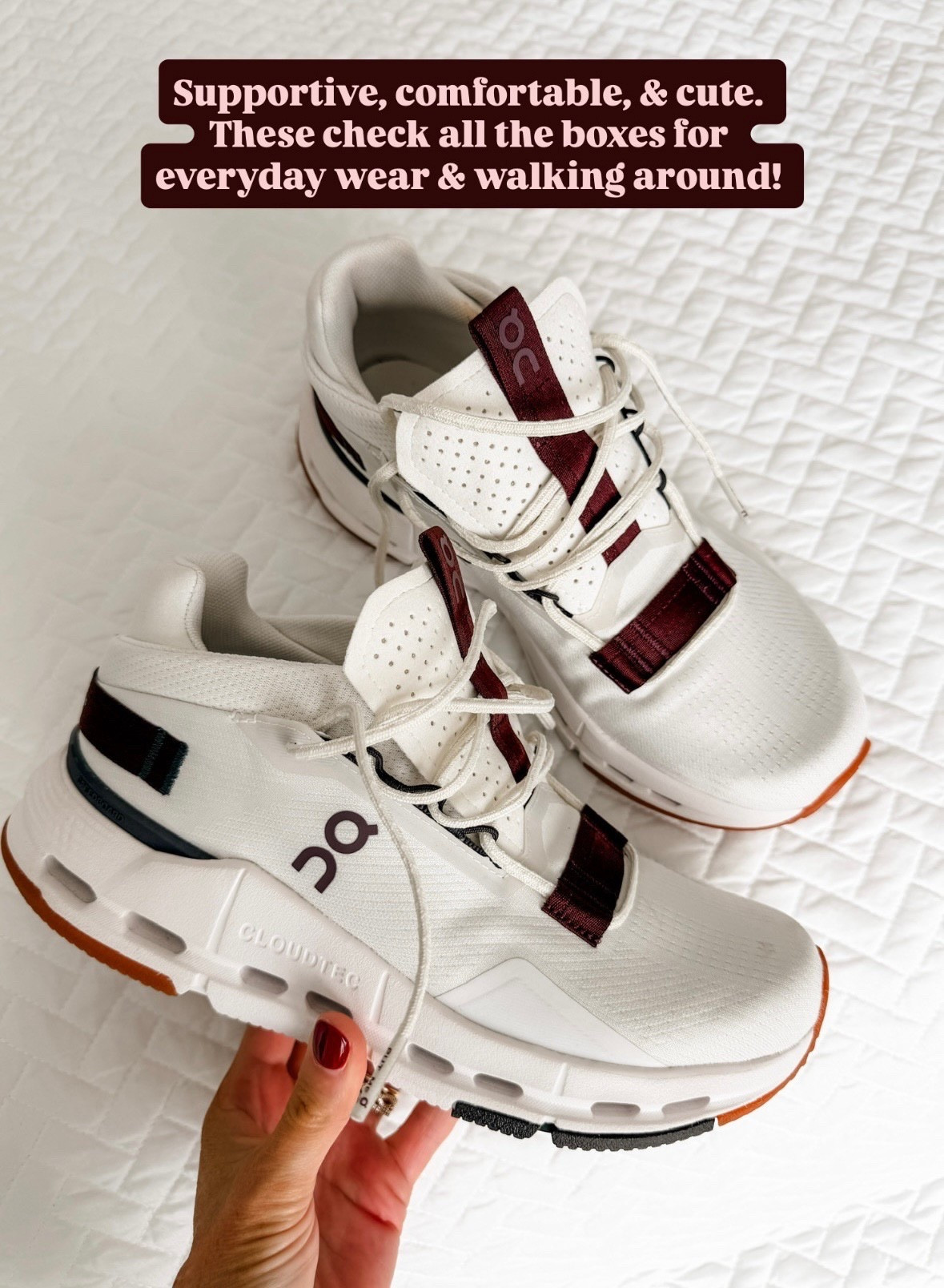 I have worn these On Clouds so much! They are so comfortable & cute! Great to wear with athleisure or to go on walks!

Loverly Grey, activewear, athleisure, tennis shoes, on clouds

#LTKActive