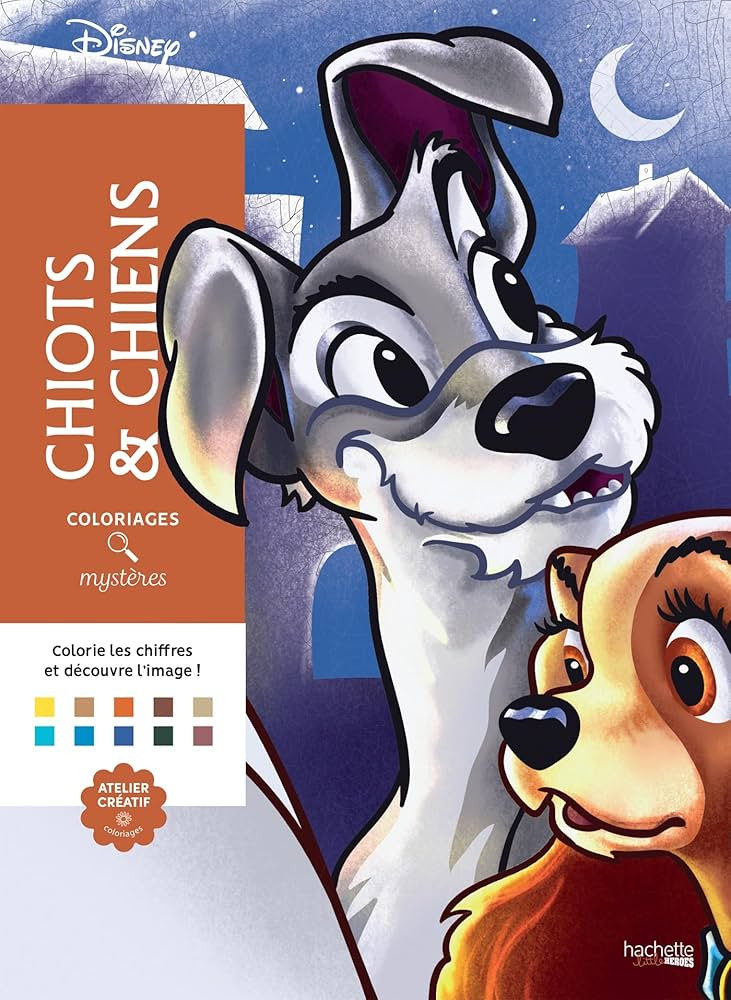 Coloriages mystères Disney - Chiots et chiens: Colorie les chiffres et découvre les images ! | Amazon (US)
