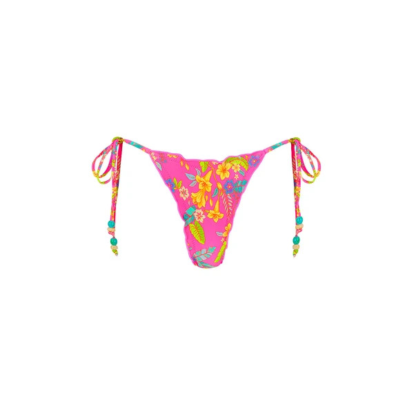 Lettuce Edge Thong Tie Bikini Bottom - Viva Vacation | Kulani Kinis US