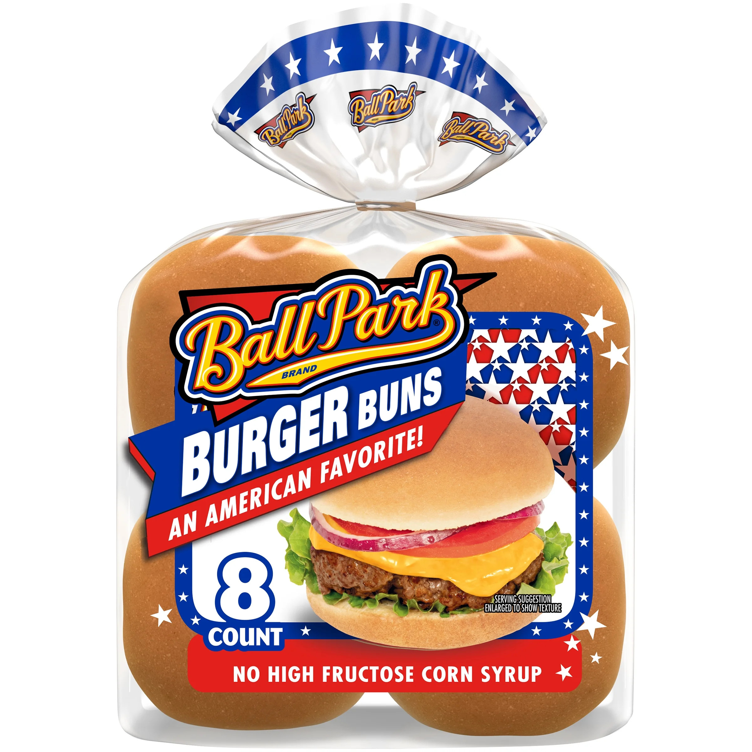 Ball Park Pre-Sliced Bakery Fresh Classic White Hamburger Buns, 8-Pack, 15 Ounces | Walmart (US)