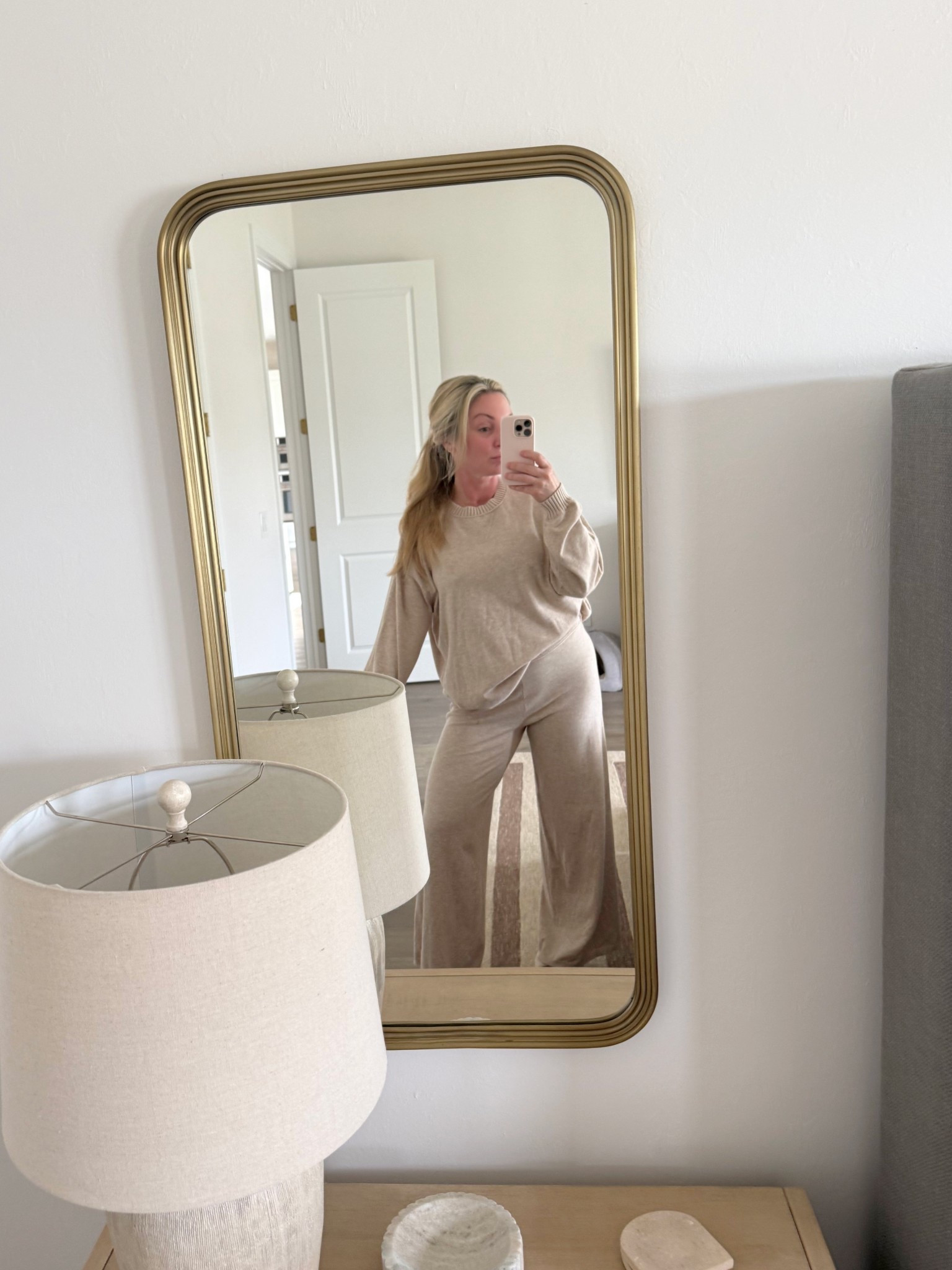 If your looking for a cozy everyday matching set this is it! This is perfect t to wear around the house or would make a great travel outfit! @Aerie @American Eagle Outfitters 



#matchingset #loungewear #comfypants #momstyle #traveloutfit #outfitinspo #aerie #wideleg #crewnecksweater #softsweater 

#LTKootd #LTKTravel #LTKmomlife