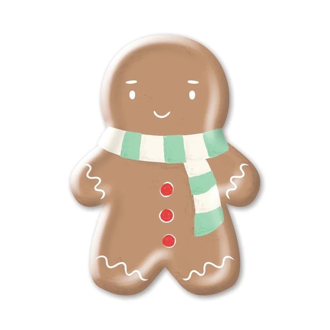 Christmas Gingerbread Man Party Plate Kids Holiday Party - Etsy | Etsy (US)