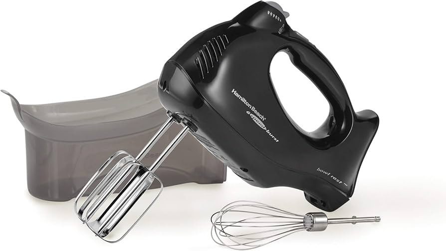 Hamilton Beach Power Deluxe 6-Speed Electric Hand Mixer with Snap-On Storage Case, QuickBurst, Be... | Amazon (US)
