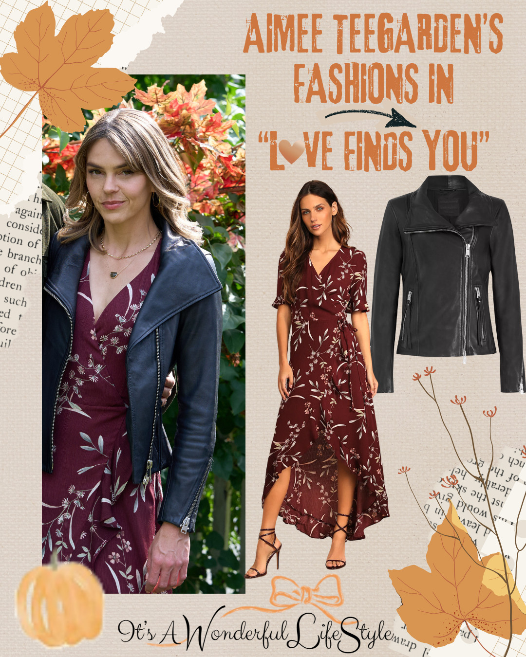 🍂 This may be THE perfect fall date night look! Aimee Teegarden’s romantic floral dress paired with an edgy leather jacket in "Love Finds You" is the fall fashion combination I didn’t know I needed! 🤎

Dress it up or keep it casual... which way would you wear it? Save this look and follow @itsawonderfullifestyle for more fashion finds from your favorite movies and TV shows! ✨

#AimeeTeegarden #LoveFindsYou #FallFashion #MovieFashion #CelebrityStyle #FallOutfitInspo 

 