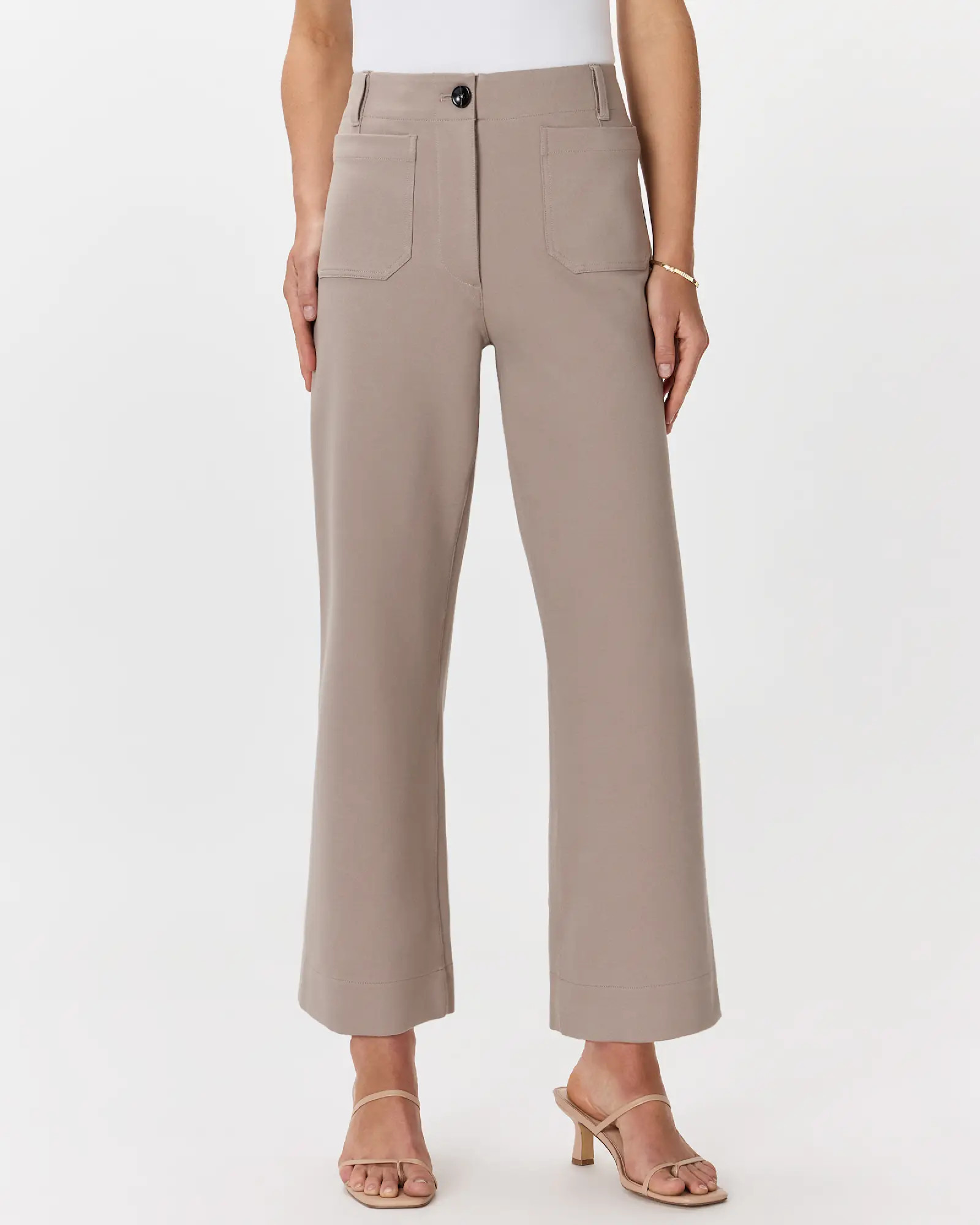 Ultra-Stretch Ponte Cropped Wide Leg Pants | Quince