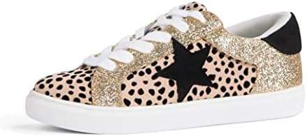 PARTY Women's Fashion Star Sneaker Lace Up Low Top Comfortable Cushioned Walking Shoes | Amazon (US)